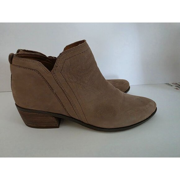 Franco Sarto Womens Ankle Boots Size 8M Leather Upper Tan - Picture 1 of 6